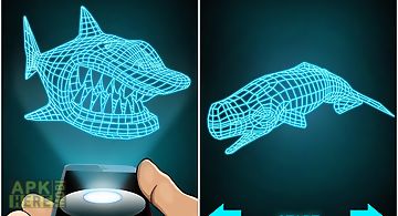 Hologram shark 3d simulator