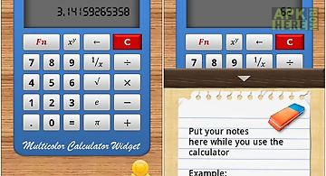 Multicolor calculator widget