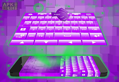 purple 3d keyboard