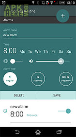 morning routine: alarm clock