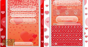 Cute hearts keyboard designs