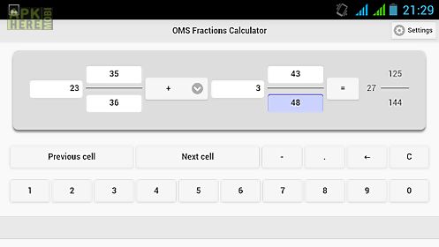 oms fractions calculator
