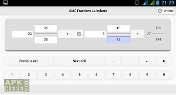 Oms fractions calculator
