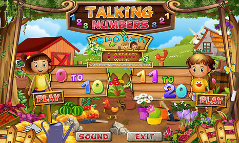 free e-learning for kids - talking numbers