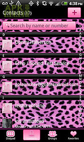 go contacts pink cheetah theme