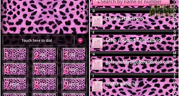 Go contacts pink cheetah theme