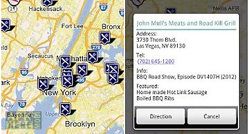 Diners and drive-ins on map
