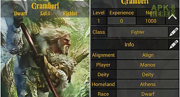 Pathfinder character sheet