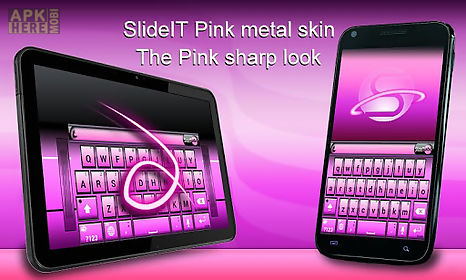 slideit pink metal skin
