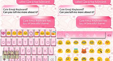 Retro pink emoji keyboard skin