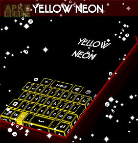yellow neon keyboard go