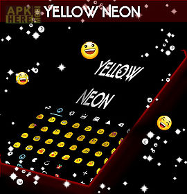 yellow neon keyboard go