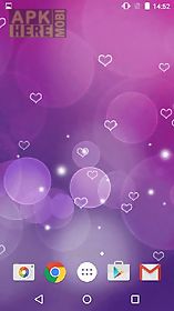 purple hearts live wallpaper
