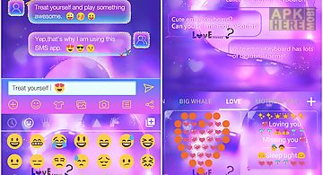 Love is emoji keyboard theme