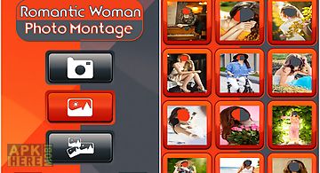Romantic woman photo montage