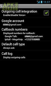 voice+ (google voice callback)