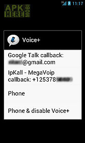 voice+ (google voice callback)