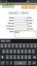 fitness diary - health log