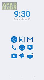 stamped blue icons