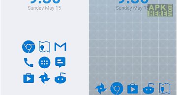 Stamped blue icons