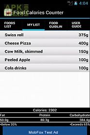 food calories counter