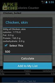 food calories counter