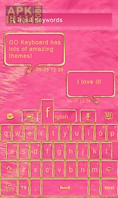 go keyboard luxury pink theme