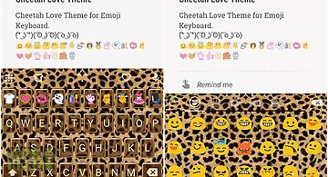 Cheetah emoji keyboard theme