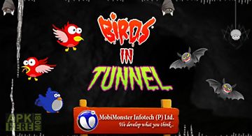 Birds in tunnel - flapping