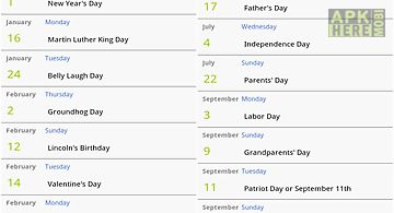 Usa holiday calendar 2015
