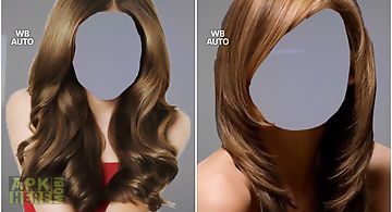 Woman hair style photo montage