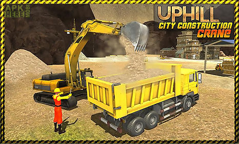 uphill city construction crane