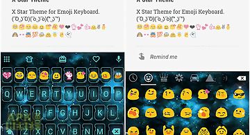 X star emoji keyboard theme