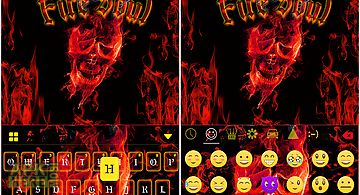Fire soul emoji keyboard theme