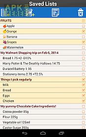 shopping list for grocery