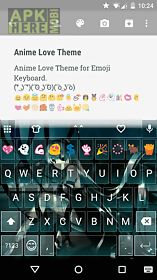 anime love emoji keyboard skin