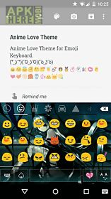 anime love emoji keyboard skin