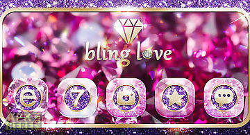 Bling love go launcher theme