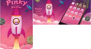 Pinky rocket go launcher theme
