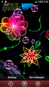 neon flowers by next  live wallpaper