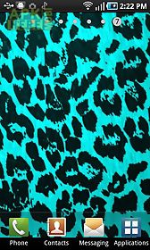teal leopard print  live wallpaper