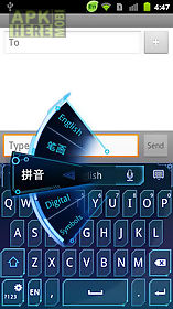 go keyboard blue future theme