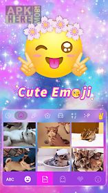 cute emoji kika keyboard theme