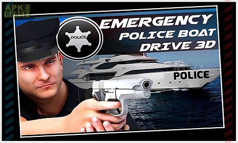 emergency police boat drive 3d