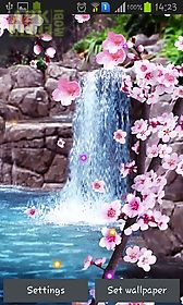 sakura: waterfall live wallpaper