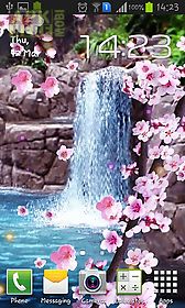 sakura: waterfall live wallpaper