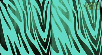Teal zebra print  Live Wallpaper