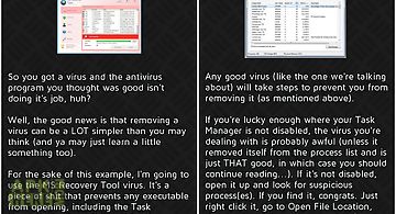 How to manually remove a virus
