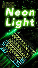 neon light emoji keyboard skin