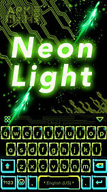 neon light emoji keyboard skin
